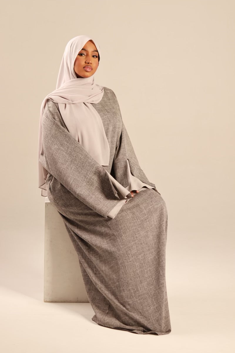 Closed Soft Linen Abaya